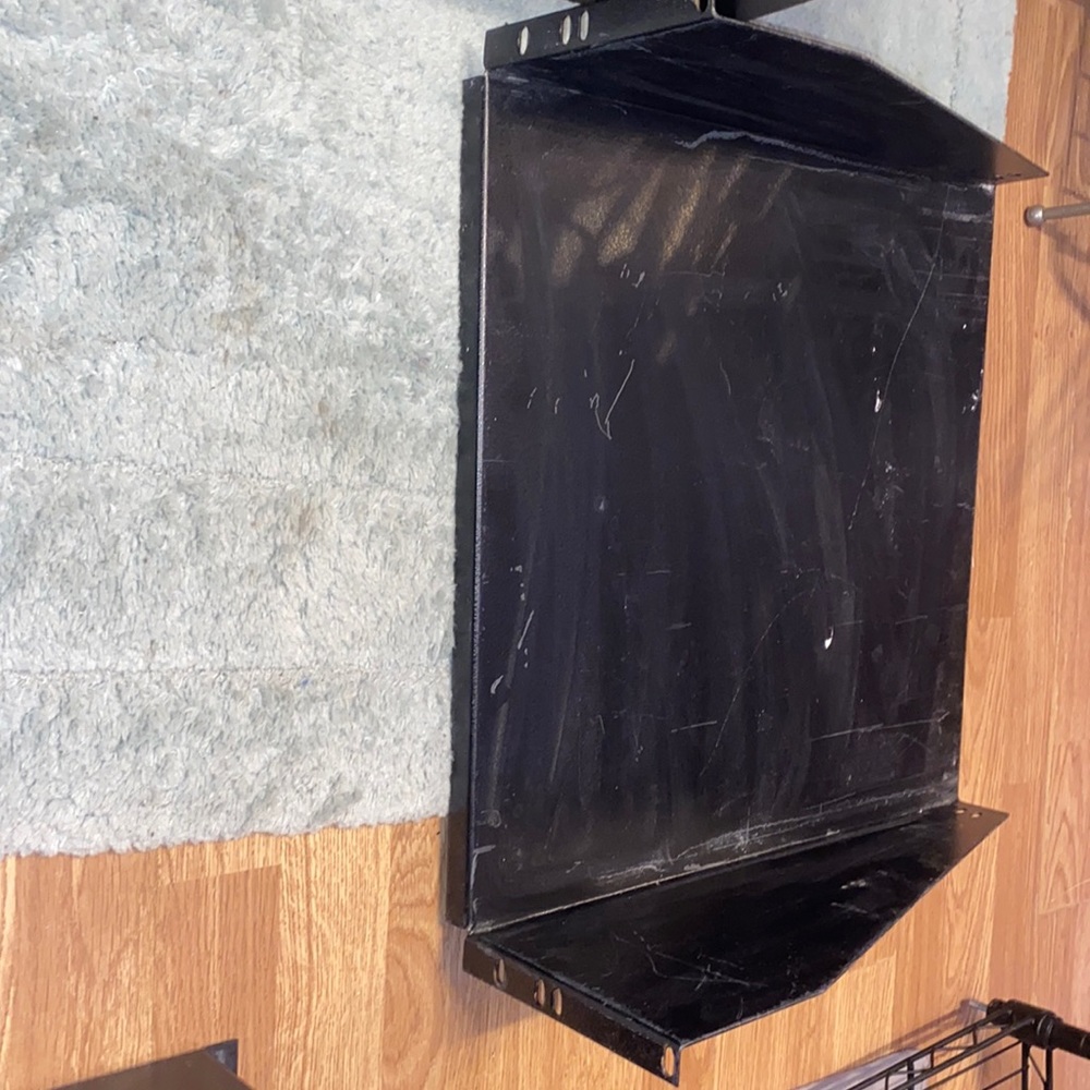 19” Server Black Rack Mount Shelf components tray , Black 19 inch Double Holes